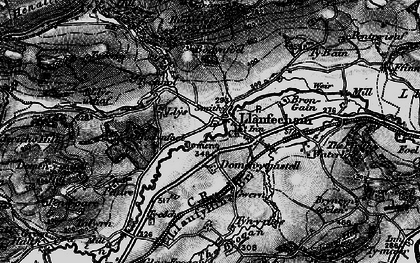 Old map of Llanfechain in 1897