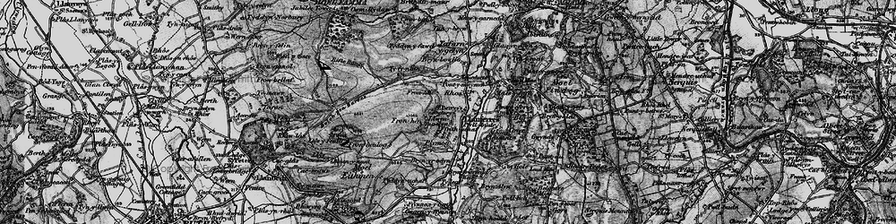 Old map of Llanferres in 1897