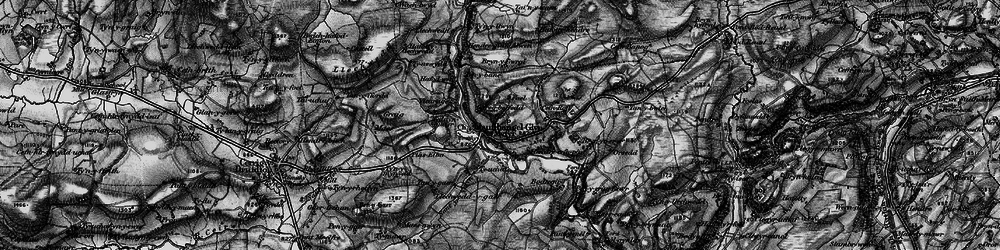 Old map of Llanfihangel Glyn Myfyr in 1897