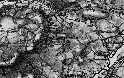 Old map of Llanfihangel-helygen in 1898