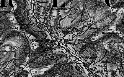 Old map of Llanfihangel Nant Bran in 1898