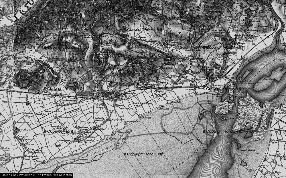 Old Map of Llanfihangel near Rogiet, 1897 in 1897