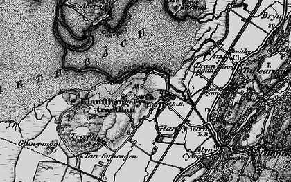 Old map of Afon y Glyn in 1899
