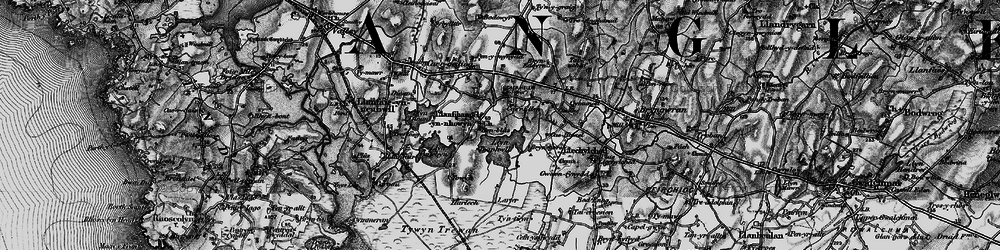 Old map of Llanfihangel yn Nhowyn in 1899