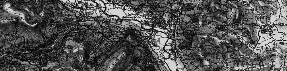 Old map of Llanfoist in 1897