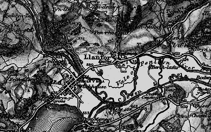 Old map of Llanfor in 1898