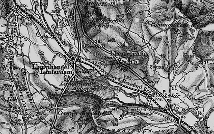 Old map of Llanfrechfa in 1897