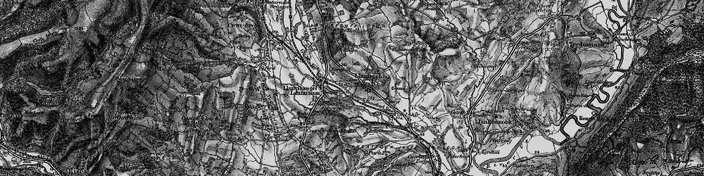Old map of Llanfrechfa in 1897