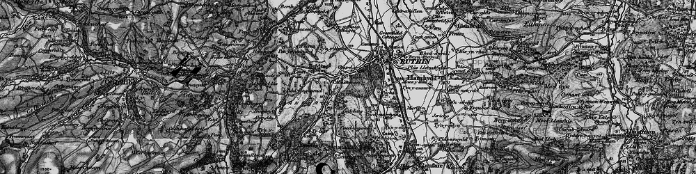 Old map of Llanfwrog in 1897