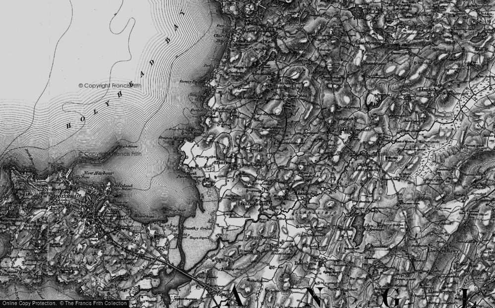 Old Map of Llanfwrog, 1899 in 1899