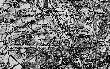 Old map of Llanfynydd in 1897