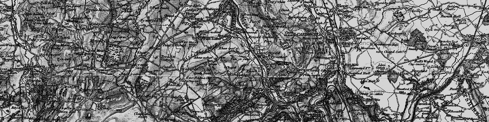 Old map of Llanfynydd in 1897