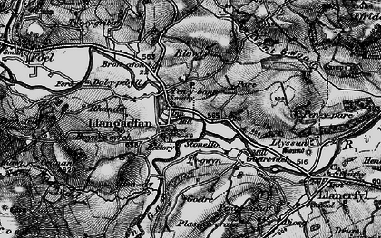 Old map of Llangadfan in 1899