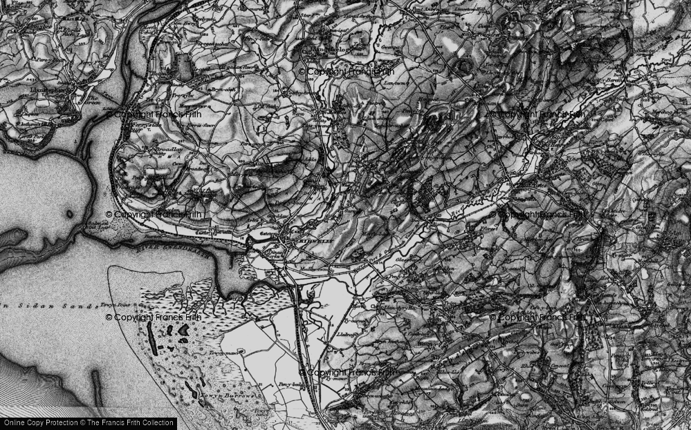 Old Map of Llangadog, 1896 in 1896