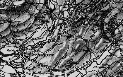 Old map of Llangadog in 1896