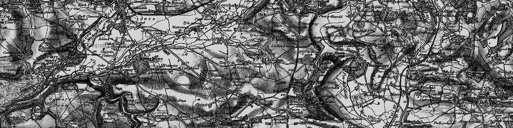 Old map of Llangan in 1897