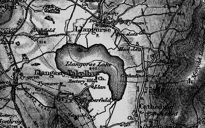 Old map of Llangasty-Talyllyn in 1896