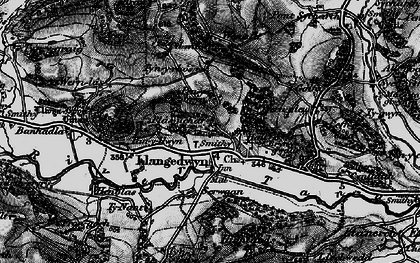 Old map of Llangedwyn in 1897