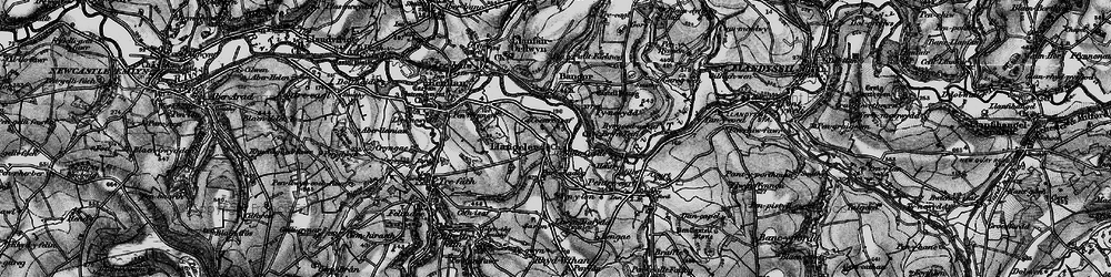 Old map of Llangeler in 1898
