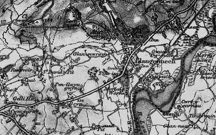 Old map of Llangennech in 1897