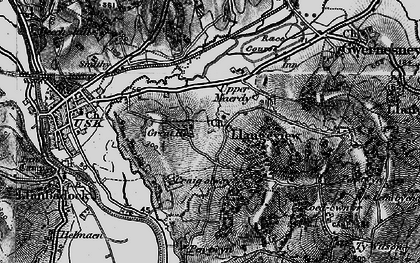 Old map of Llangeview in 1897