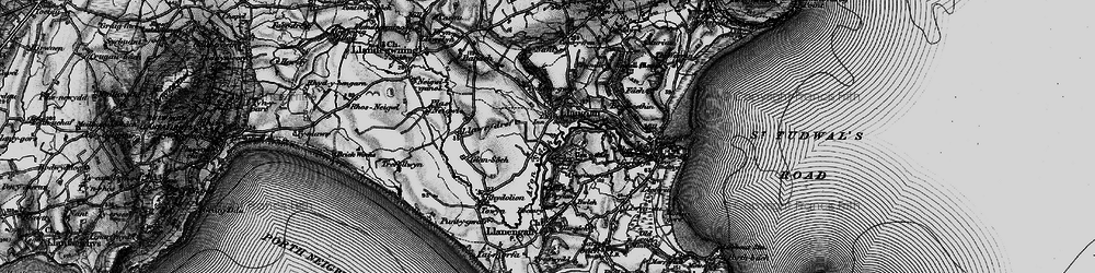 Old map of Bryn Cethin in 1898