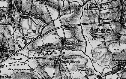 Old map of Llangloffan Cross in 1898
