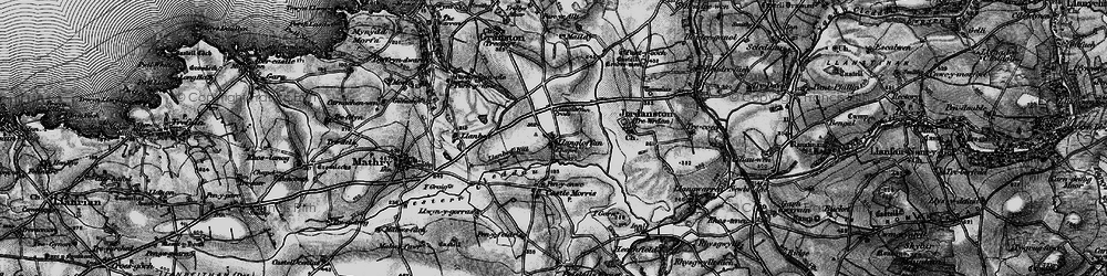 Old map of Llangloffan Cross in 1898