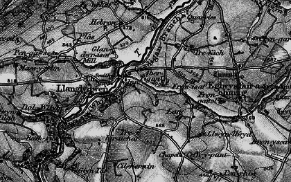 Old map of Afon Tigen in 1898
