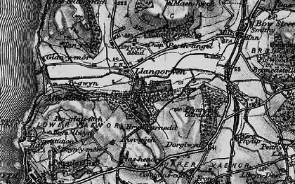 Old map of Llangorwen in 1899