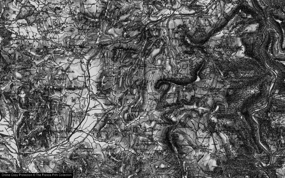 Old Map of Llangovan, 1897 in 1897