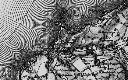 Old map of Ynys-Lochtyn in 1898
