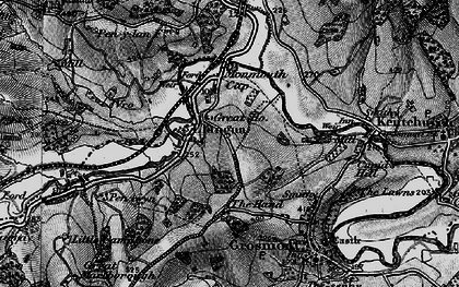Old map of Llangua in 1896
