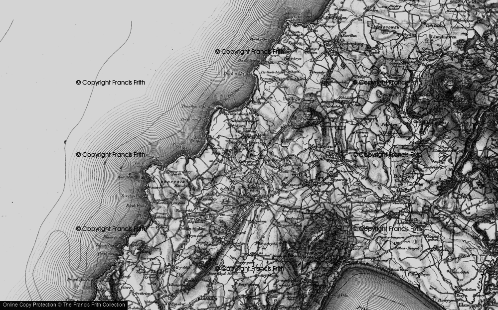 Old Map of Llangwnnadl, 1898 in 1898