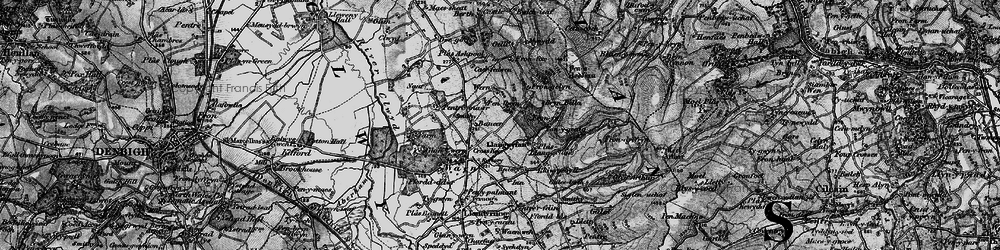 Old map of Llangwyfan in 1896