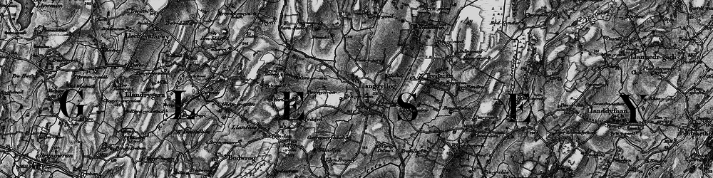 Old map of Llangwyllog in 1899
