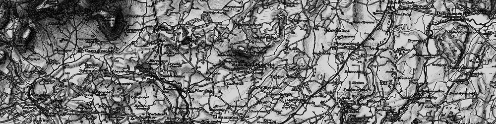 Old map of Brynllefrith in 1899