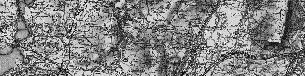 Old map of Llangyfelach in 1897