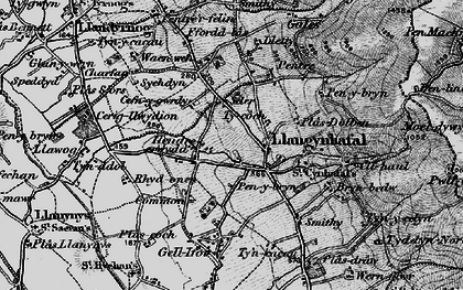 Old map of Llangynhafal in 1897