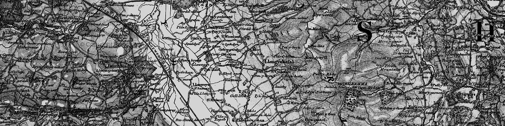 Old map of Llangynhafal in 1897