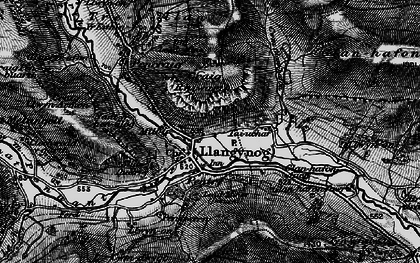 Old map of Llangynog in 1898