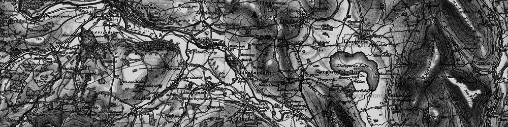 Old map of Llanhamlach in 1896