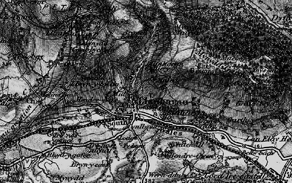Old map of Llanharan in 1897
