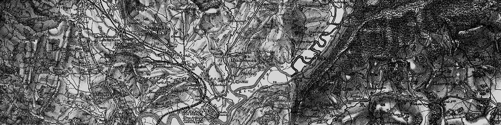 Old map of Llanhennock in 1897