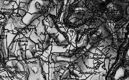 Old map of Tyn Simdda in 1898
