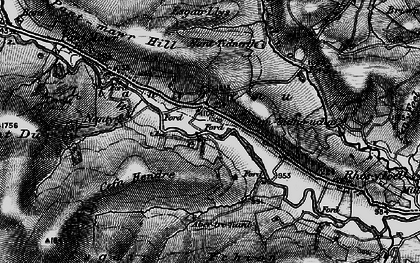 Old map of Afon Bidno in 1899