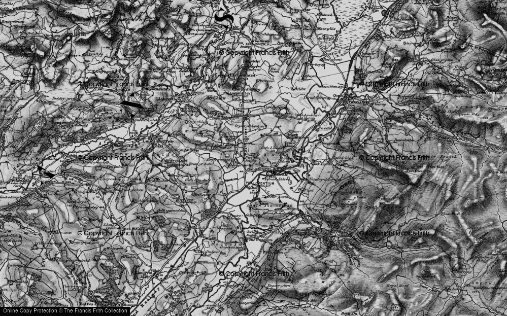 Old Map of Llanio, 1898 in 1898