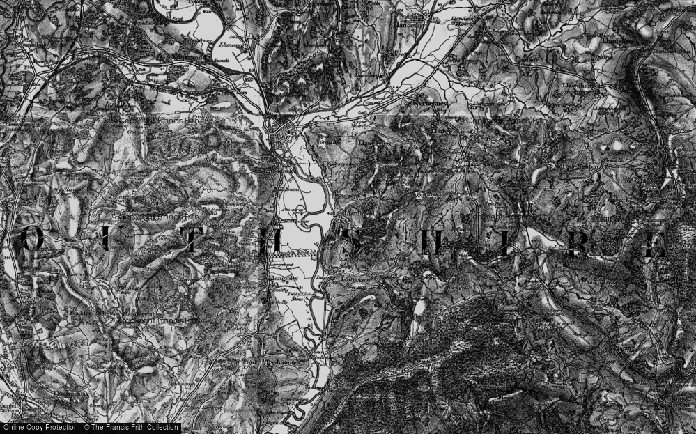 Old Map of Llanllowell, 1897 in 1897