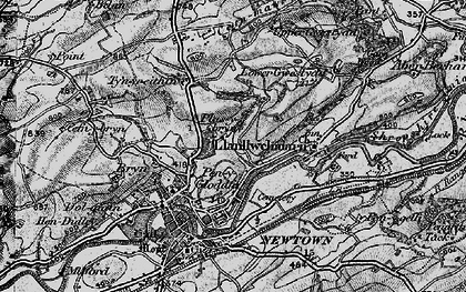 Old map of Llanllwchaiarn in 1899