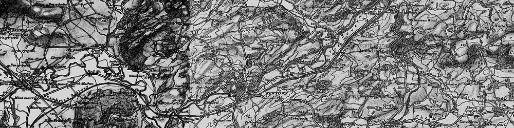 Old map of Llanllwchaiarn in 1899